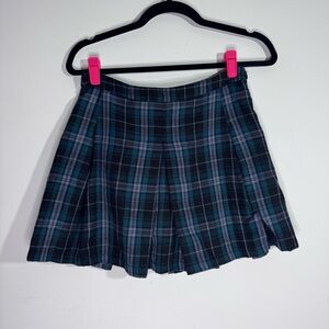 Ecote Urban Outfitters Blackwatch Plaid Pleated Mini Skirt 8 Preppy 90s